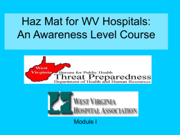 Haz Mat for Healthcare: An Awareness Level Course