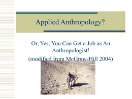 Applied Anthropology-
