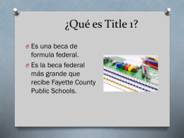 What is Title 1?