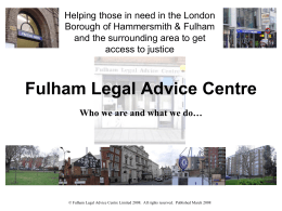 Fulham Legal Advice Centre