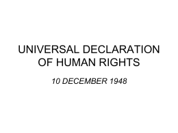 UNIVERSAL DECLARATION OF HUMAN RIGHTS