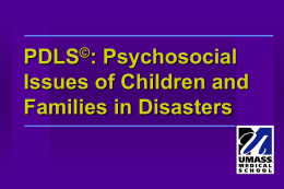 PDLS: Psychosocial Issues of Children and Families in