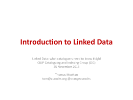 Introduction to Linked Data - CILIP | Chartered Institute
