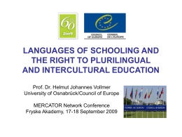 LANGUAGES OF SCHOOLING AND THE RIGHT TO …