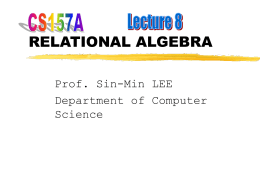RELATIONAL ALGEBRA - SJSU Computer Science …