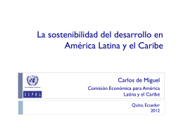 Latin America and the Caribbean: regional preparatory