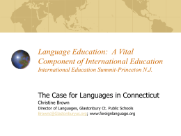 Language Education: A Vital Component of International