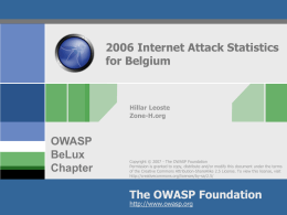Web server attacks in Belgium – statistics from year 2005