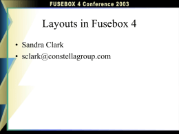 Layouts in Fusebox 4