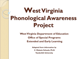 Phonological Awareness: What do I need to know?