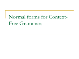 Normal forms for Context