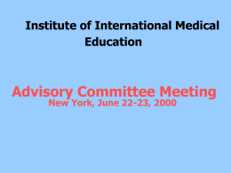 China Medical Board Advisory Committee Meetin
