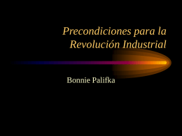 Preconditions for the Industrial Revolution
