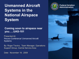 Unmanned Aircraft Systems in the National Airspace System