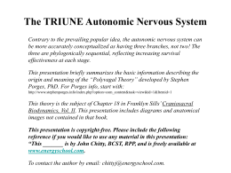 The TRIUNE Autonomic Nervous System