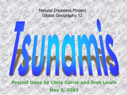 Natural Disasters Project Global Geography 12