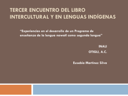 Tercer Encuentro del Libro Intercultural y en Lenguas