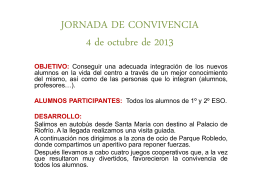 JORNADA DE CONVIVENCIA 4 de octubre de 2013