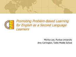 Promoting Problem-Based Learning for English as a …
