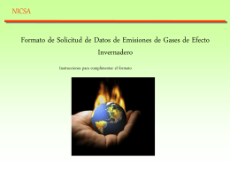 Formato de solicitud de datos de Emisiones de Gases de