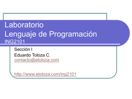 Laboratorio Lenguaje de Programacion ING2101