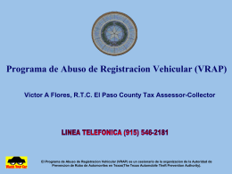 Vehicle Registration Abuse Program