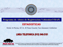 Vehicle Registration Abuse Program