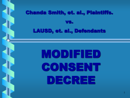 Chanda Smith, et. al. Plaintiffs. vs. LAUSD, et. al