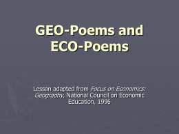 GEOPoems and ECOPoems