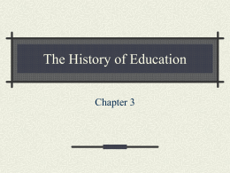 The History of Education - University of Minnesota Duluth