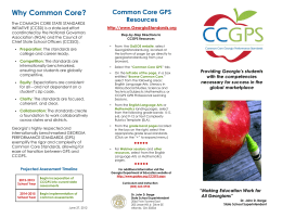 CCGPS Brochure - Georgia Department of Education