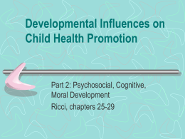 Developmental Influences on Child Health Promotion