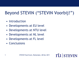 The Dutch-Flemish HLT Programme STEVIN: Essential …
