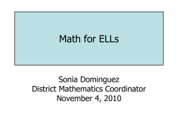 Teaching Mathematics in Elementary School EDUC 2337 …