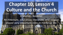 Chapter 10, Lesson 4 Culture and the Church
