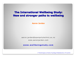 Global Report on Wellbeing