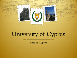 University of Cyprus - Kansas State University