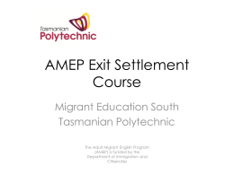 AMEP Exit Settlement Course