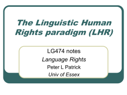 Linguistic Human Rights paradigm