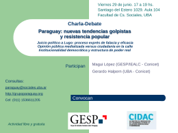Charla-Debate Colectivos migrantes, de Paraguay a
