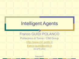 Intelligent Agents - Politecnico di Torino