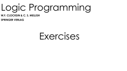 Programming in Prolog