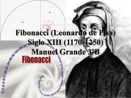 Fibonacci(Leonardo de Pisa) Siglo XIII(1170