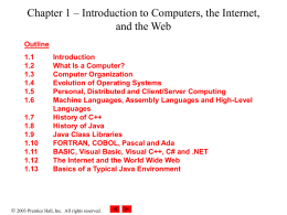 Chapter 1 – Introduction to Computers, the Internet, …