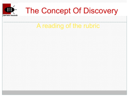 The Concept Of Discovery - English Teachers Association > …