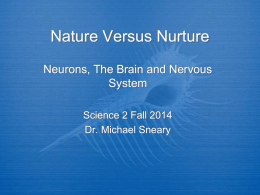 Nature Versus Nurture - SJSU - Science in the 21st Century