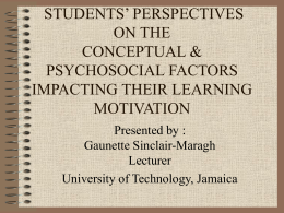STUDENT’S PERSPECTIVES ON THE CONCEPTUAL & …