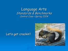Language Arts Standards & Benchmarks Central …