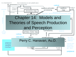Chapter 14: Models and Theories of Speech Production …