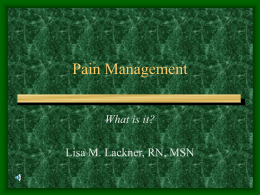 Pain Management - US Forest Service
